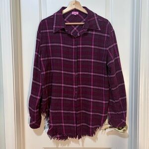 Plaid Button-Up Shirt